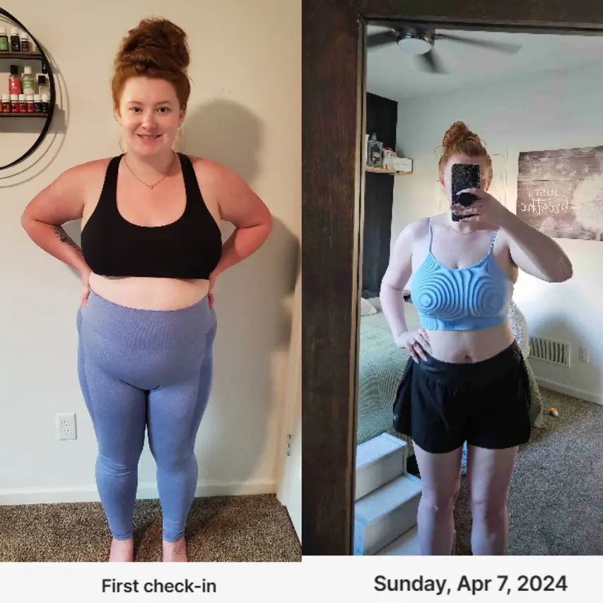 Image of a person before and after