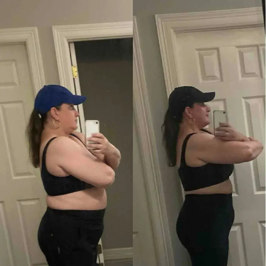 Image of a person before and after