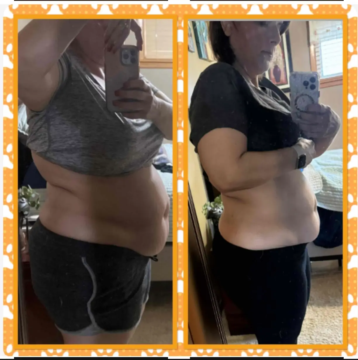 Image of a person before and after