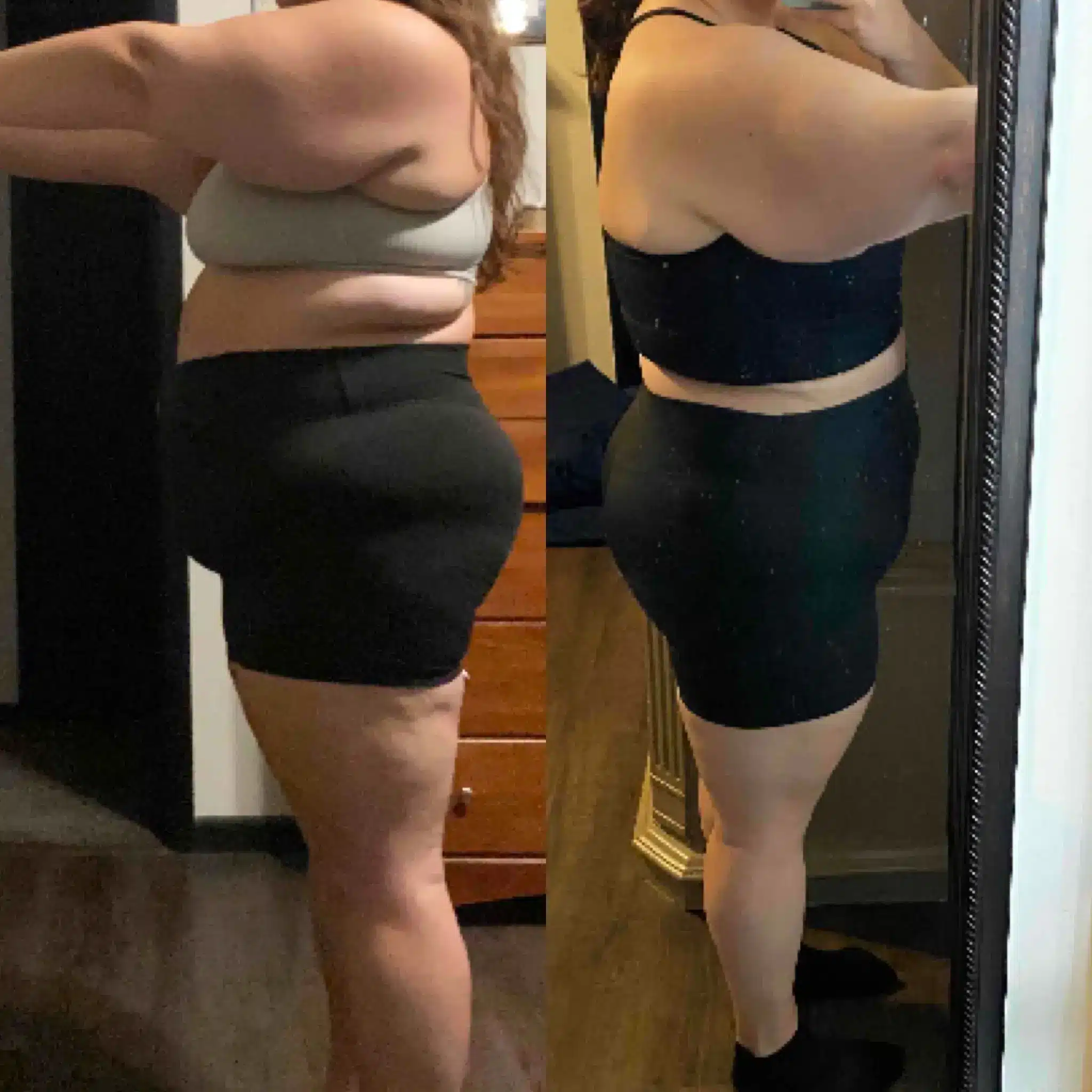 Image of a person before and after