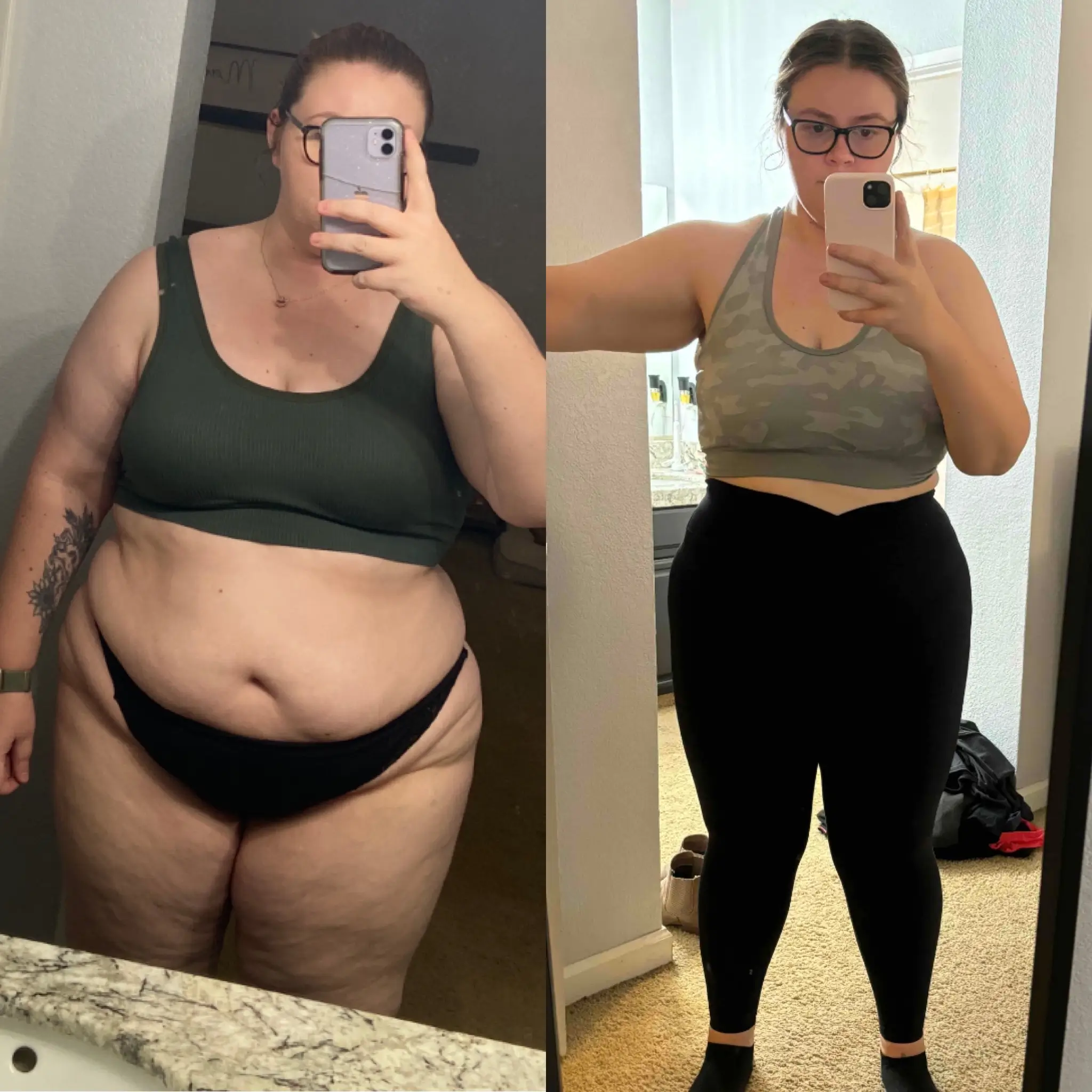 Image of a person before and after