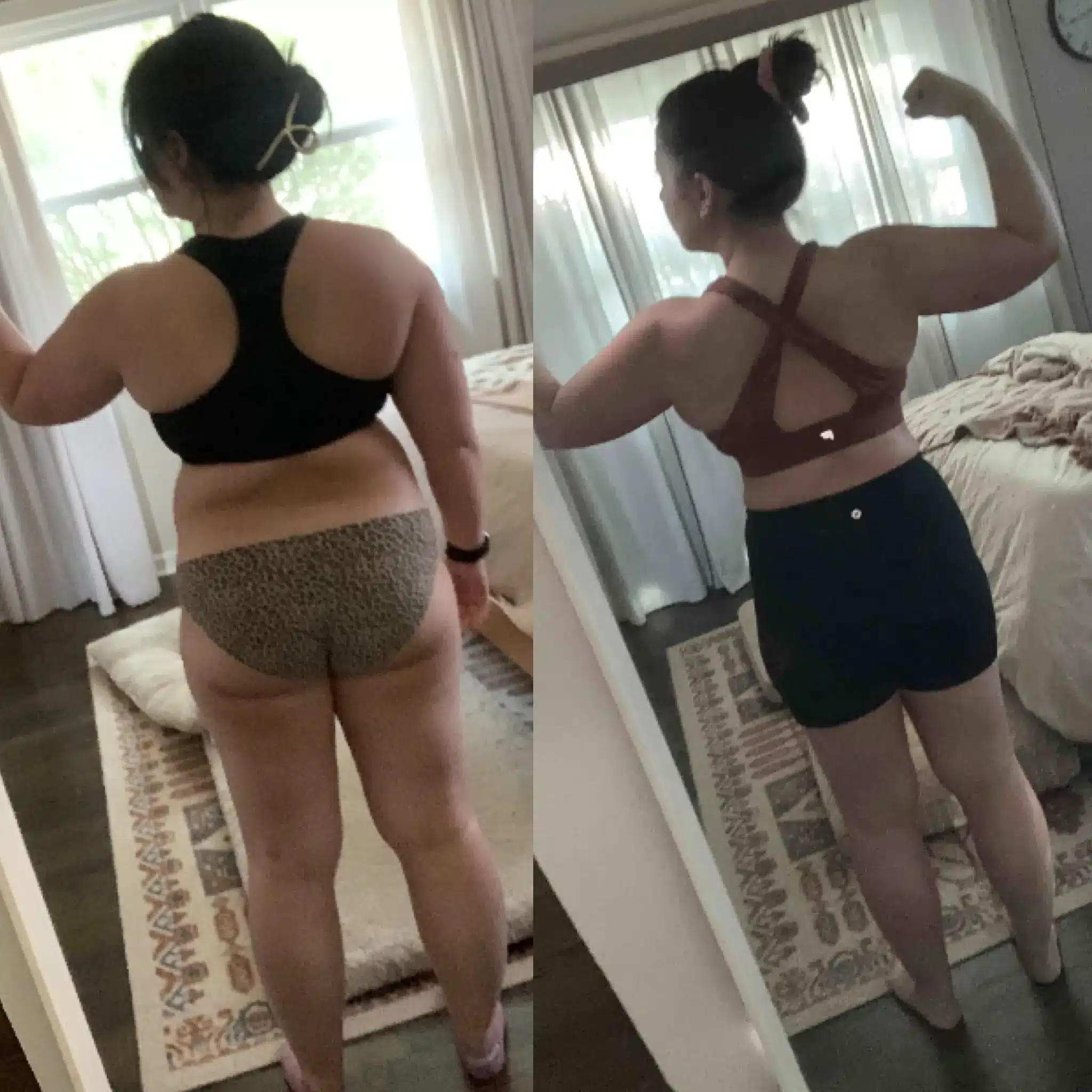 Image of a person before and after