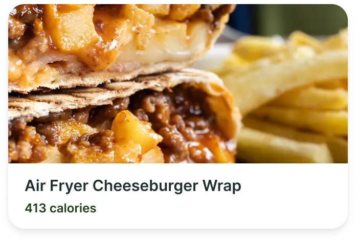 Air Fryer Cheeseburger Wrap recipe