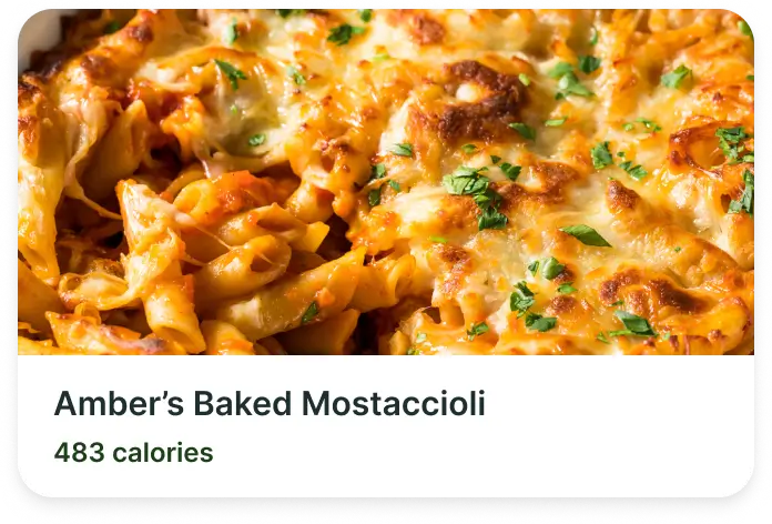 Ambers Baked Mostaccioli recipe